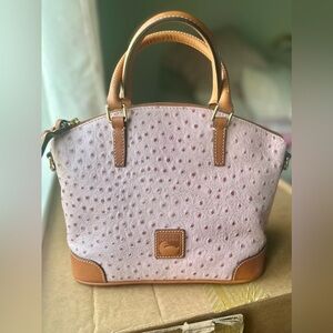 Dooney & Bourke Charlie Satchel in Pink Ostrich